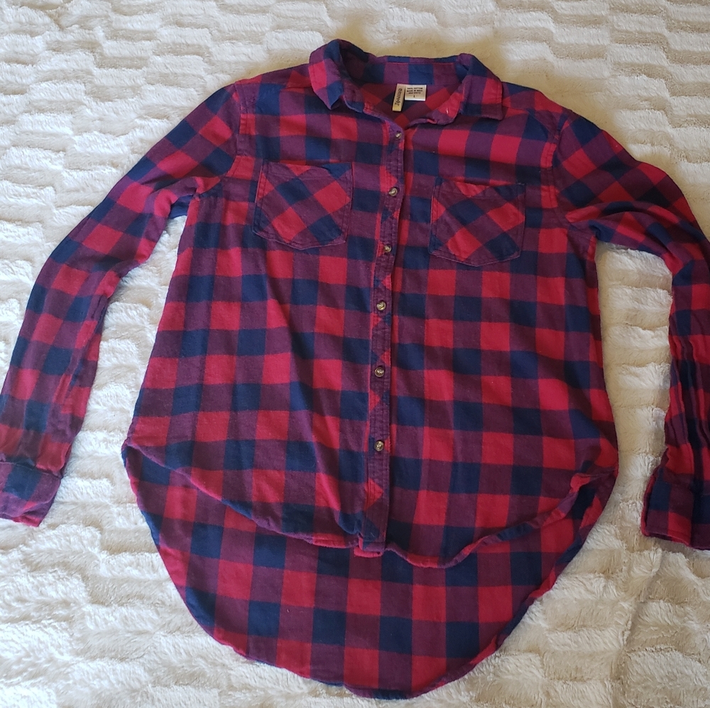 Warm Red and Blue Flannel